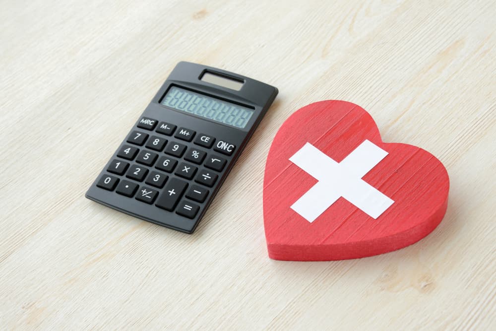 Concept of calculating medical expenses.